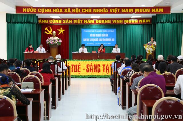 Hội nghị Đại biểu Nhân dân phường Đức Thắng tham gia bàn việc xây dựng đời sống văn hóa